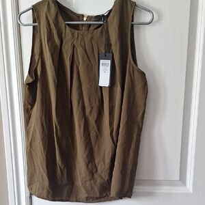 Elegant Olive Sleeveless Top